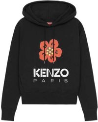 KENZO - Boke Flower Drawstring Hoodie - Lyst