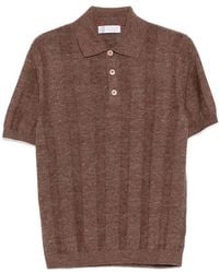 Brunello Cucinelli - Ribbed Polo Knitted Sweater - Lyst