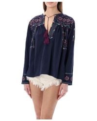 Isabel Marant - Isabel Marant Cut-Out Embroidered Blouse - Lyst