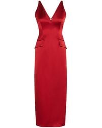 Sportmax - Extra V-Neck Long Dress - Lyst