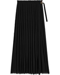 Ami Paris - Pleated Maxi Skirt - Lyst