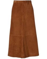 Citizens of Humanity - Cassia Suede Midi Skirt - Lyst