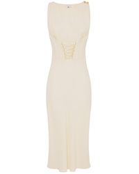 Elisabetta Franchi - Crêpe-Back Satin Dress - Lyst