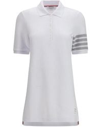 Thom Browne - Striped Piqué Polo Dress - Lyst
