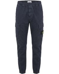 Stone Island - Logo Patch Straight Leg Trousers - Lyst