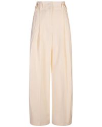 Jil Sander - Pleated Wide-Leg Trousers - Lyst