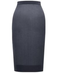 Saint Laurent - High Waist Knitted Pencil Skirt - Lyst
