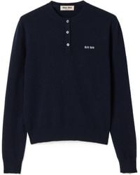 Miu Miu - Long-Sleeved Crewneck Jumper - Lyst