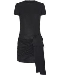 Pinko - Short-Sleeve Draped Mini Dress - Lyst
