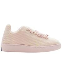 Burberry - Box Checked Low-Top Sneakers - Lyst