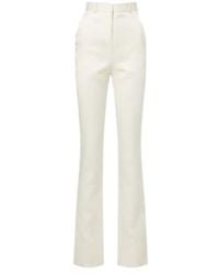 Calvin Klein - Lucia High-Rise Wool And Silk Slim Pants - Lyst