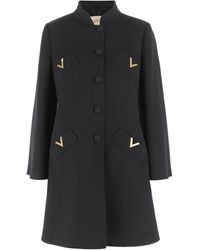 Valentino - Button-Up A-Line Hem Coat - Lyst