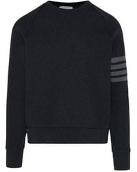 Thom Browne - 4-Bar Raglan-Sleeve Sweatshirt - Lyst