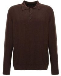 Zanone - Long-Sleeved Fine-Knit Polo Shirt - Lyst