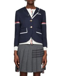 Thom Browne - Rwb Stripe Single-Breasted Blazer - Lyst