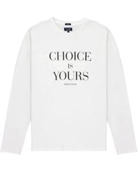 Armani Jeans - T-Shirt With Round Neck And Long Sleeves - Lyst