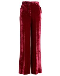 P.A.R.O.S.H. - Velvet Wide-Leg Trousers - Lyst