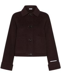 Marella - Single-Breasted Cropped Coat - Lyst