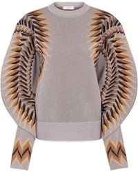 Rabanne - Long-Sleeved Lurex Jacquard Jumper - Lyst