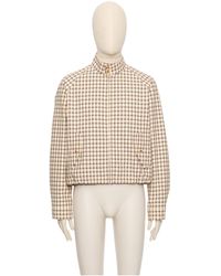 Valentino - Checked High Neck Jacket - Lyst