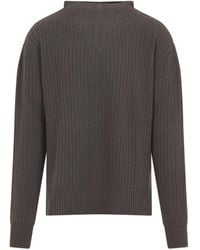 Rick Owens - Dust Virgin Wool Fisherman Round Neck Pullover - Lyst