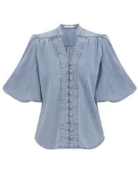 Zimmermann - Lucky Denim Blouse - Lyst