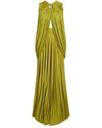 Proenza Schouler - Bari Embellished Draped Gauze-Jersey Top And Maxi Skirt Set - Lyst