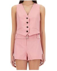 MSGM - V-Neck Buttoned Waistcoat - Lyst