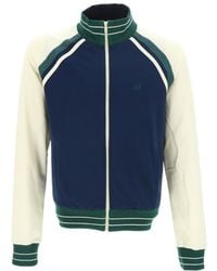 Wales Bonner - Striped-Trim Zipped Sweatshirt - Lyst