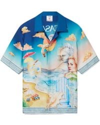 CASABLANCA - Le Plongeon Satin Shirt - Lyst