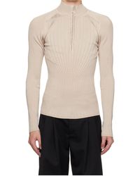 Mugler - Hook-And-Eye Ribbed T-Shirt - Lyst