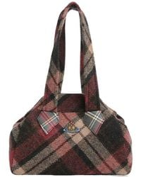Vivienne Westwood - Logo Embroidered Checked Handbag - Lyst
