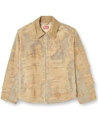 DIESEL - D-Ivar-Fsg Distressed Denim Jacket - Lyst