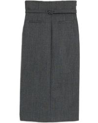 Ami Paris - Straight-Cut Skirt - Lyst