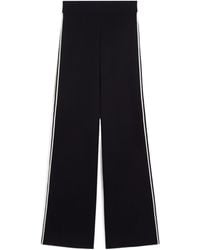 Max Mara - Stripe-Detail Palazzo Pants - Lyst