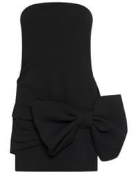 Marella - Bow-Detail Envers Satin Bustier Dress - Lyst