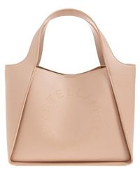 Stella McCartney - Logo Studded Top Handle Bag - Lyst
