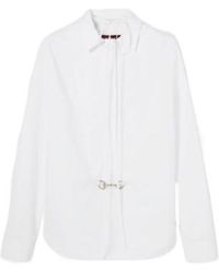 Gucci - Horsebit Detail Long-Sleeve Poplin Shirt - Lyst