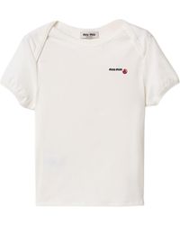 Miu Miu - Petit Bateau X Stretch Jersey Slim T-Shirt - Lyst