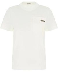 Brunello Cucinelli - Shiny Tab Crewneck T-Shirt - Lyst