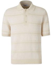 Lardini - Short Sleeve Knit Polo Shirt - Lyst