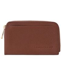 Longchamp - Zip-Around Leather Wallet - Lyst