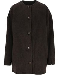 Loulou de Saison - Single-Breasted Crewneck Coat - Lyst