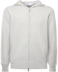 Giuliano Galiano - Zip-Up Hooded Sweater - Lyst