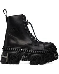 Vetements - X New Rock Collaboration Combat Lace-Up Ankle Boots - Lyst