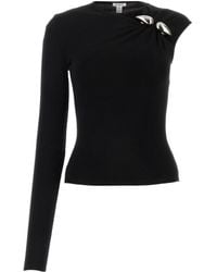 Alaïa - Alaïa Single Long-Sleeved Ruched Top - Lyst