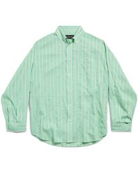 Balenciaga - Striped Long-Sleeved Shirt - Lyst