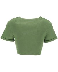 Christopher Esber - Slashed Cropped T-Shirt - Lyst