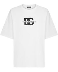 Dolce & Gabbana - Dg Logo Printed Short-Sleeved T-Shirt - Lyst