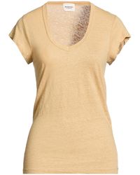 Isabel Marant - Solid Linen V-Neck Short-Sleeve T-Shirt - Lyst